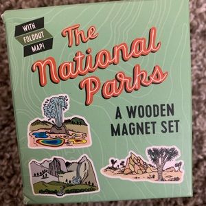 The National Parks Wooden Magnet Set
